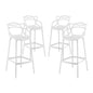 Entangled Bar Stool Set of 4, White, Plastic 11219