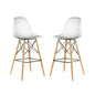 Pyramid Dining Side Bar Stool Set of 2, Clear, Plastic 11264