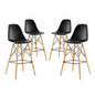 Pyramid Dining Side Bar Stool Set of 4, Black, Plastic 11270