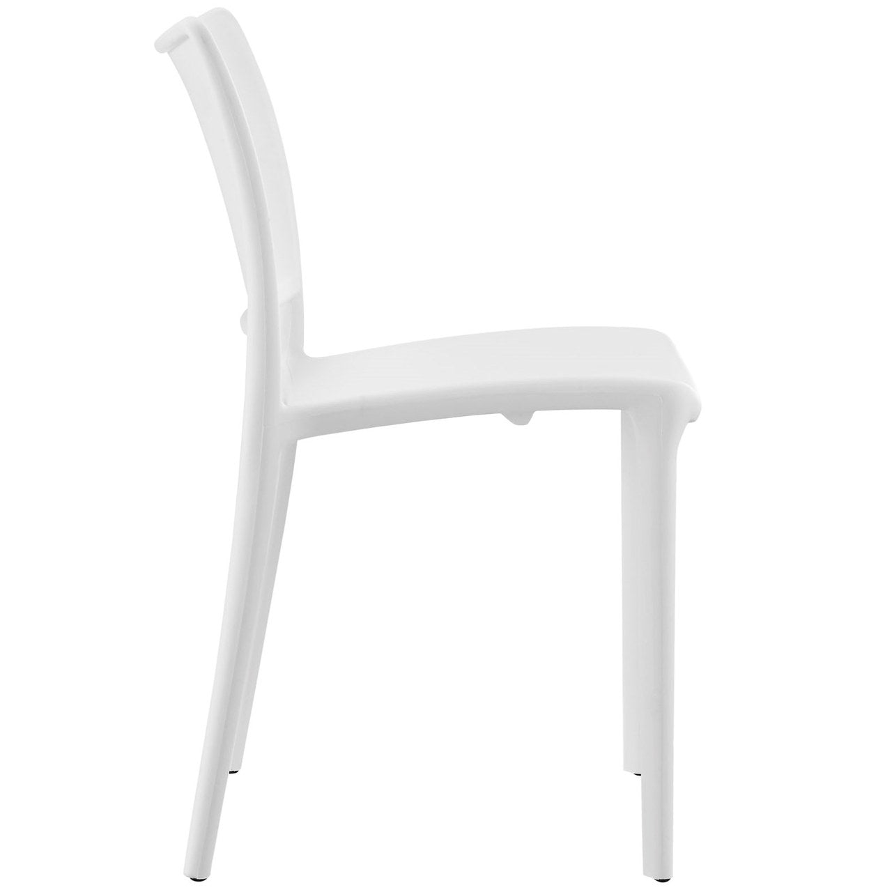 Hipster Dining Side Chair Set of 2, White, Plastic 11280
