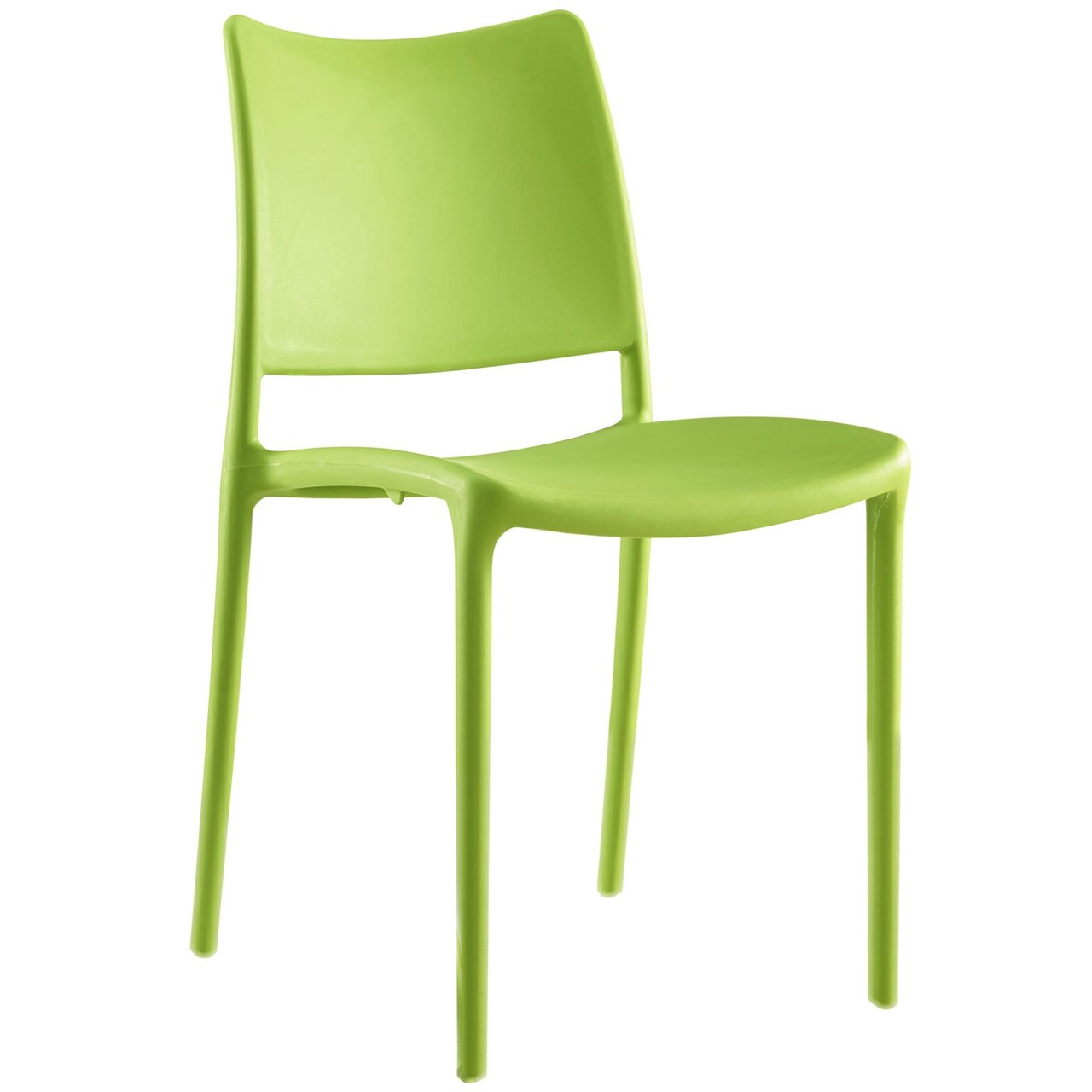 Hipster Dining Side Chair Set of 4, Green, Plastic 11281