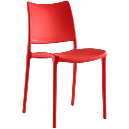 Hipster Dining Side Chair Set of 4, Red, Plastic 11283