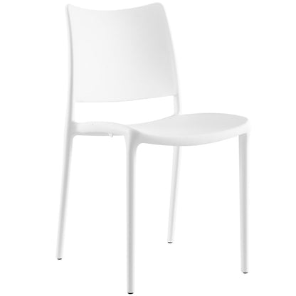 Hipster Dining Side Chair Set of 4, White, Plastic 11284