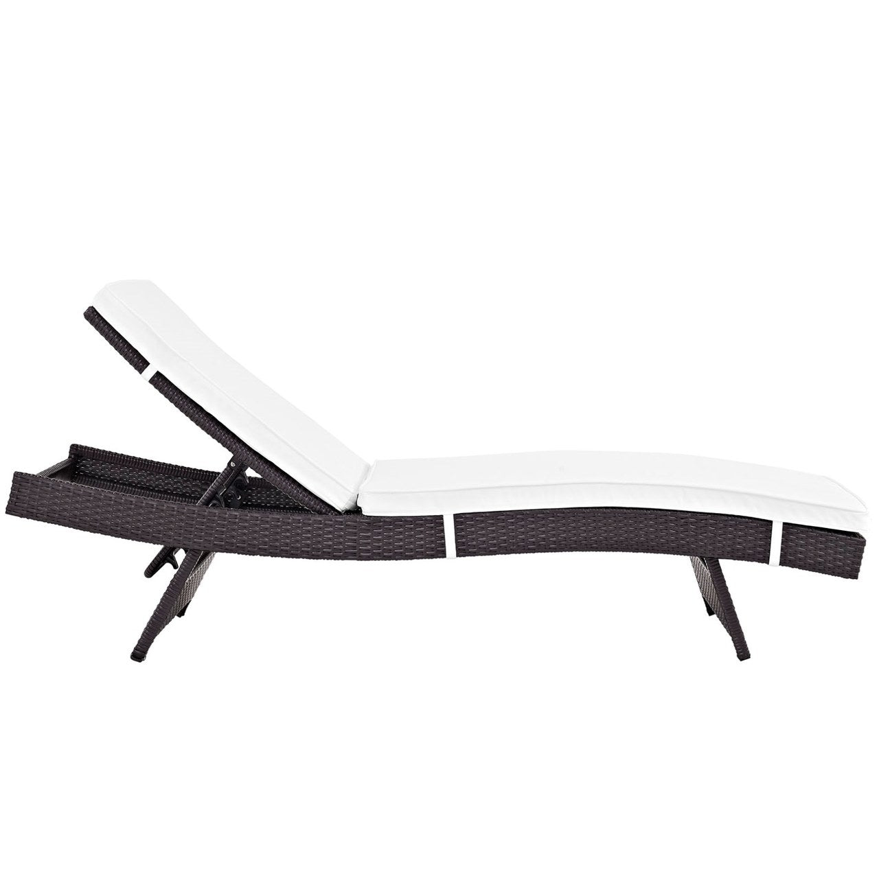 Convene Chaise Outdoor Patio Set of 2, White, Rattan 11292