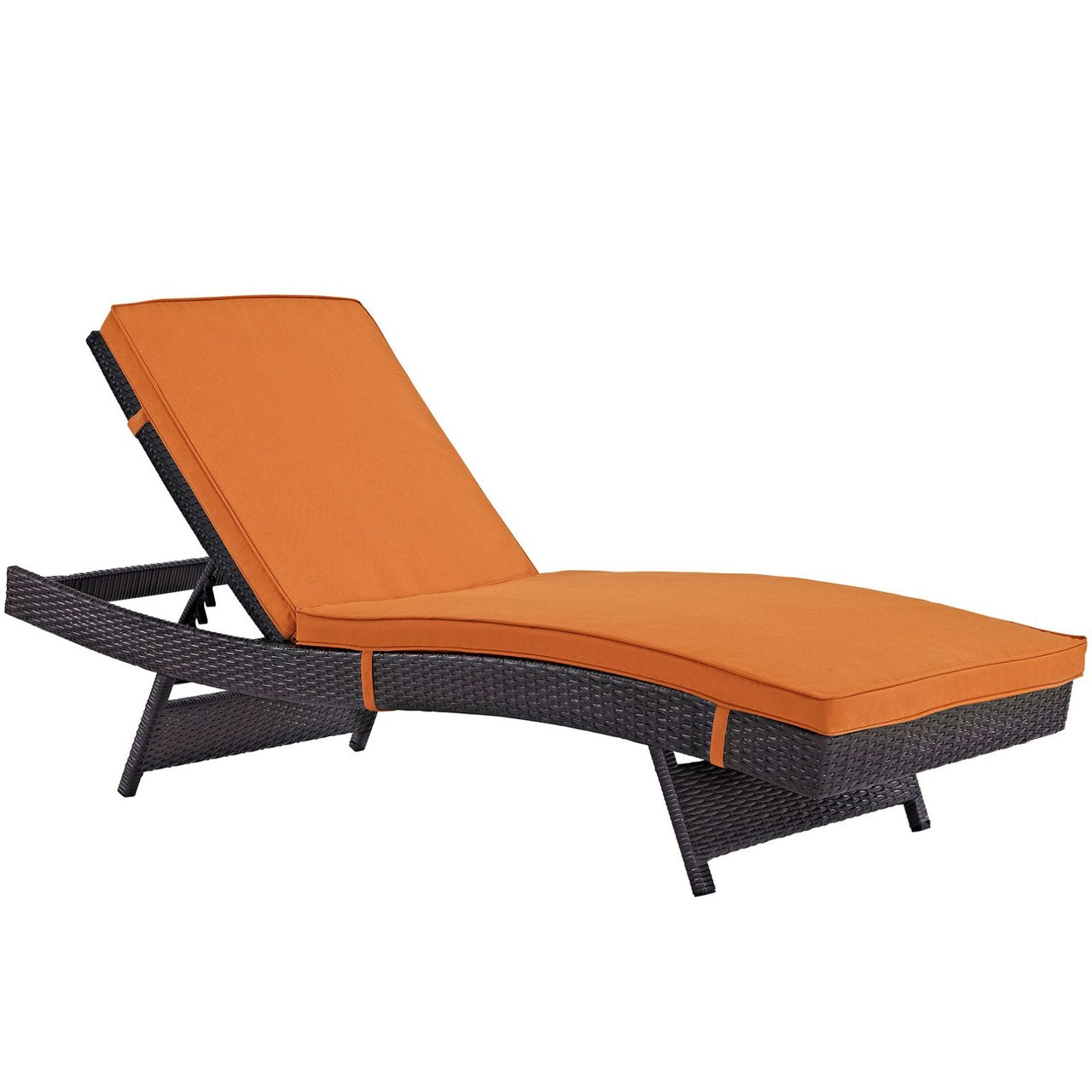 Convene Chaise Outdoor Patio Set of 4, Orange, Rattan 11294