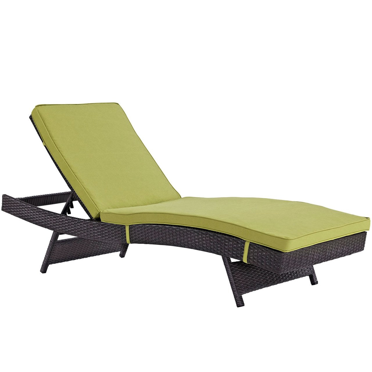 Convene Chaise Outdoor Patio Set of 4, Green, Rattan 11295
