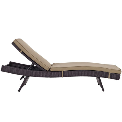 Convene Chaise Outdoor Patio Set of 6, Brown, Rattan 11299