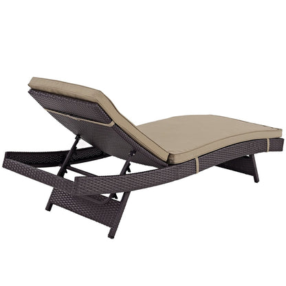 Convene Chaise Outdoor Patio Set of 6, Brown, Rattan 11299