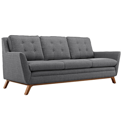 Beguile Living Room Set Upholstered Fabric Set of 3, Grey, Fabric 11307