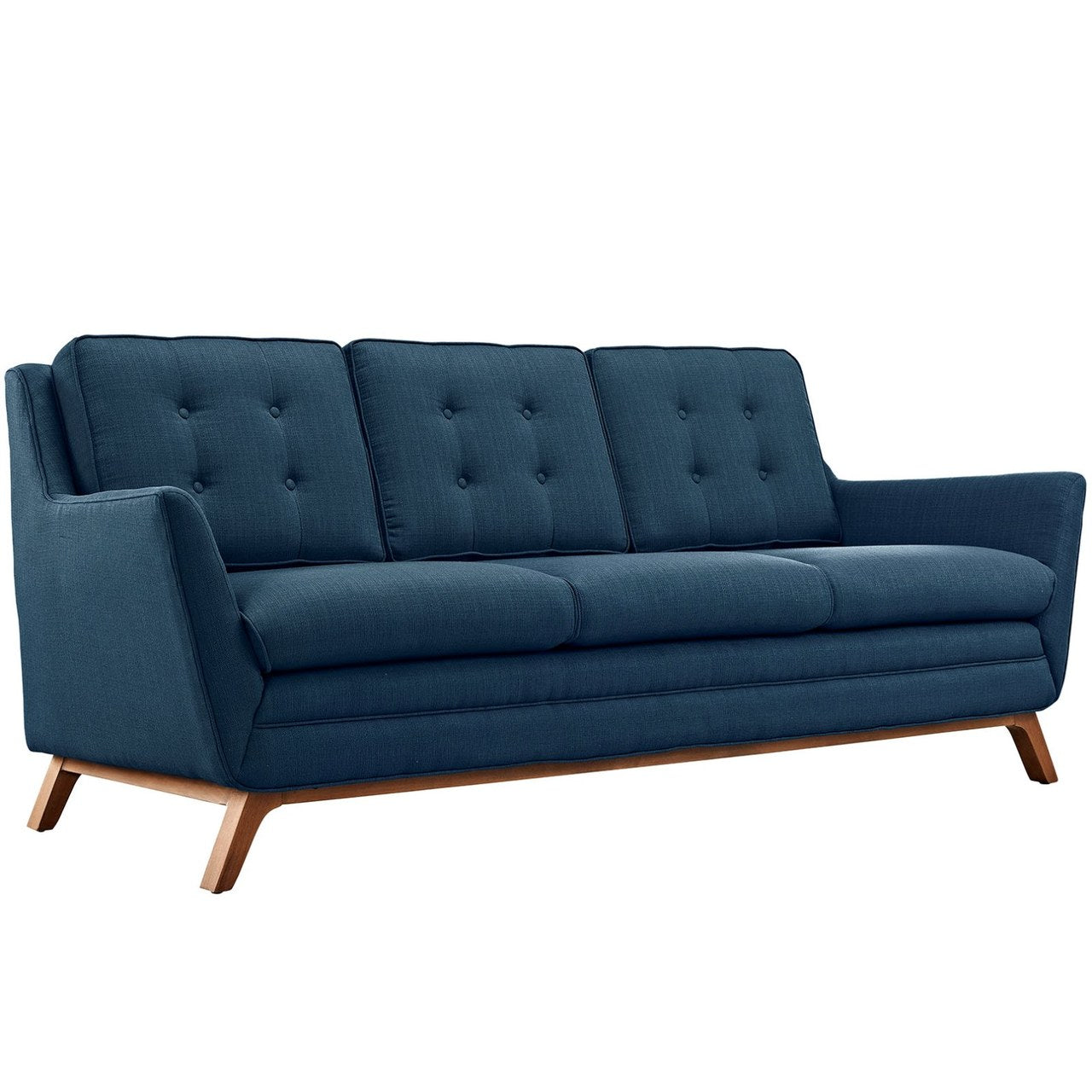 Beguile Living Room Set Upholstered Fabric Set of 2, Navy, Fabric 11327