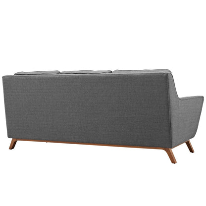 Beguile Living Room Set Upholstered Fabric Set of 2, Grey, Fabric 11328