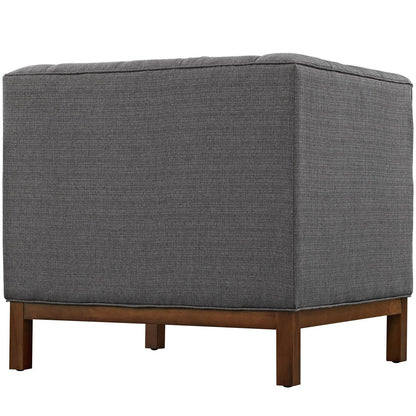 Panache Living Room Set Upholstered Fabric Set of 2, Grey, Fabric 11345