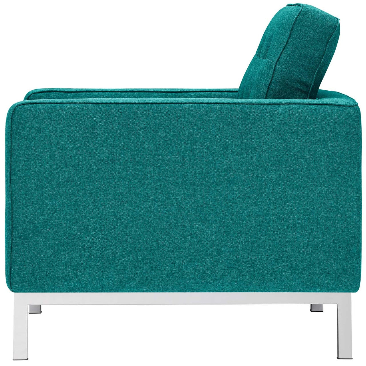 Loft 3 Piece Upholstered Fabric Sofa and Armchair Set, Fabric, Aqua Blue 13545