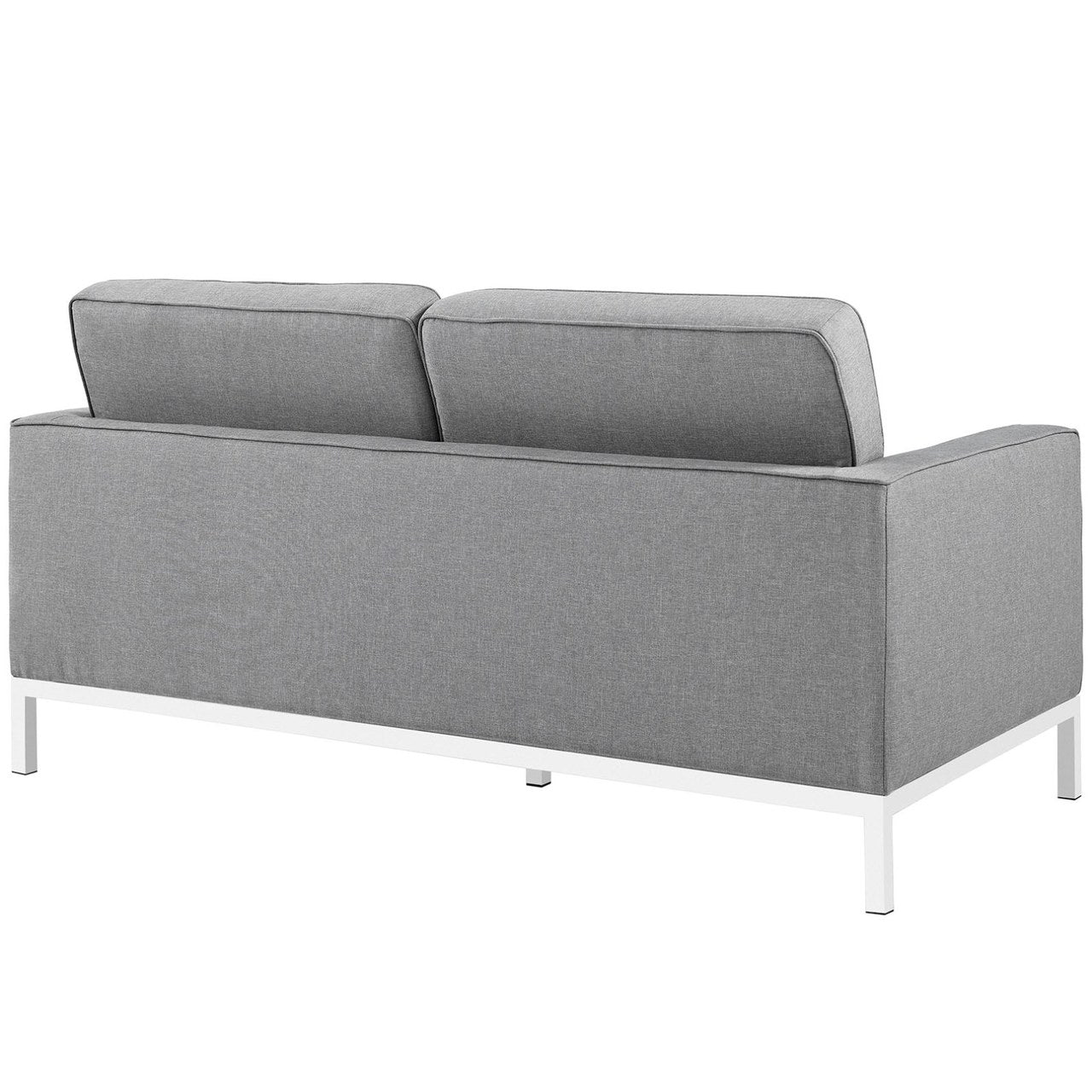 Loft Living Room Set Upholstered Fabric Set of 2, Grey, Fabric 11387