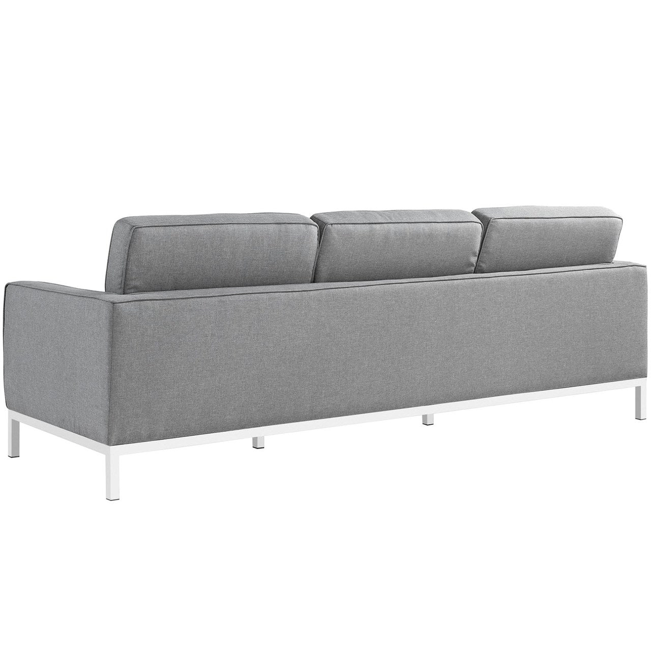 Loft Living Room Set Upholstered Fabric Set of 2, Grey, Fabric 11393