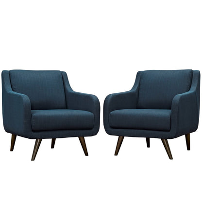 Verve Armchairs Set of 2, Navy, Fabric 11408
