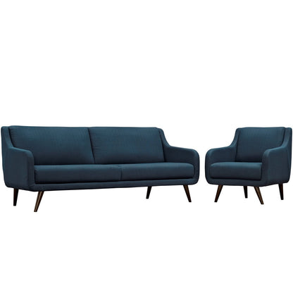 Verve Living Room Set Set of 2, Navy, Fabric 11413