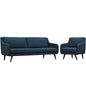 Verve Living Room Set Set of 2, Navy, Fabric 11413