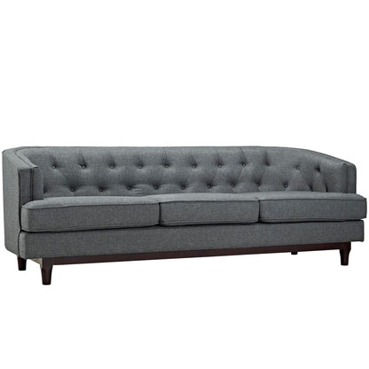 Coast Living Room Set Set of 3, Grey, Fabric 11419