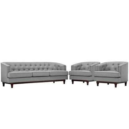 Coast Living Room Set Set of 3, Grey, Fabric 11420