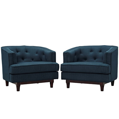 Coast Armchairs Set of 2, Navy, Fabric 11421