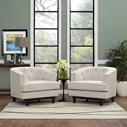 Coast Armchairs Set of 2, Beige, Fabric 11422