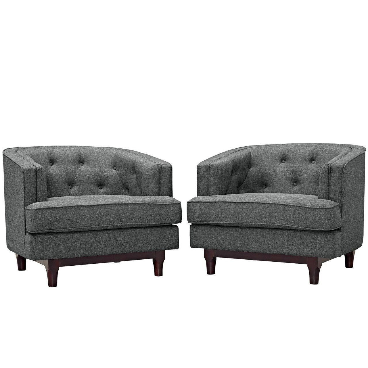 Coast Armchairs Set of 2, Grey, Fabric 11423