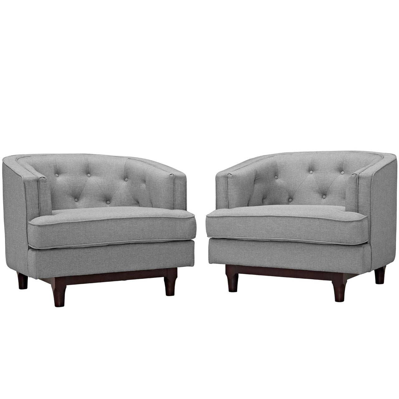 Coast Armchairs Set of 2, Grey, Fabric 11424