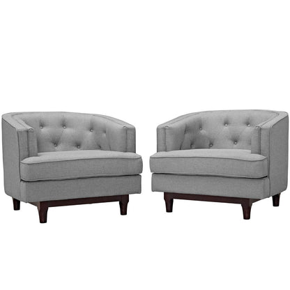 Coast Armchairs Set of 2, Grey, Fabric 11424