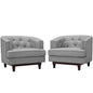Coast Armchairs Set of 2, Grey, Fabric 11424