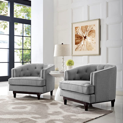 Coast Armchairs Set of 2, Grey, Fabric 11424