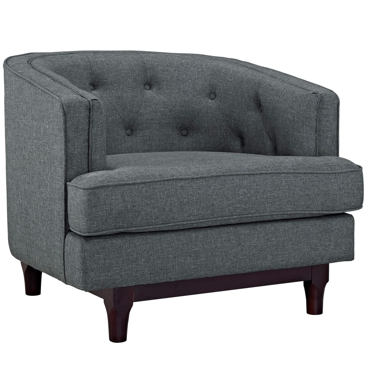 Coast Living Room Set Set of 2, Grey, Fabric 11427