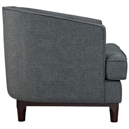 Coast Living Room Set Set of 2, Grey, Fabric 11427