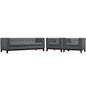 Serve Living Room Set Set of 3, Grey, Fabric 11445
