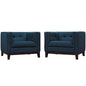 Serve Armchairs Set of 2, Navy, Fabric 11448