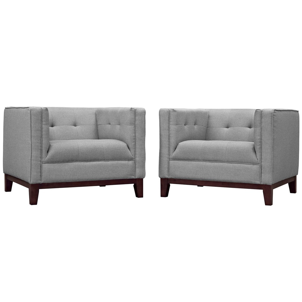 Serve Armchairs Set of 2, Grey, Fabric 11451