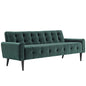 Delve Velvet Sofa, Green, Fabric 11452