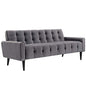 Delve Velvet Sofa, Grey, Fabric 11453