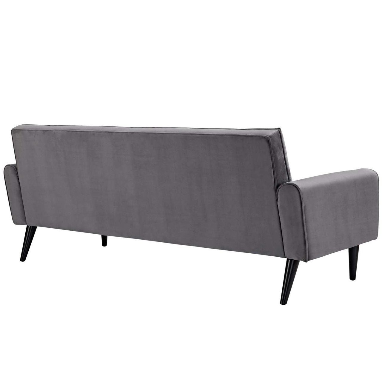 Delve Velvet Sofa, Grey, Fabric 11453