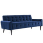Delve Velvet Sofa, Navy, Fabric 11455