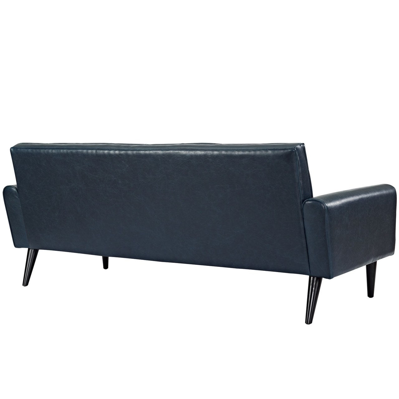 Delve Upholstered Vinyl Sofa, Blue, Faux Leather 11456