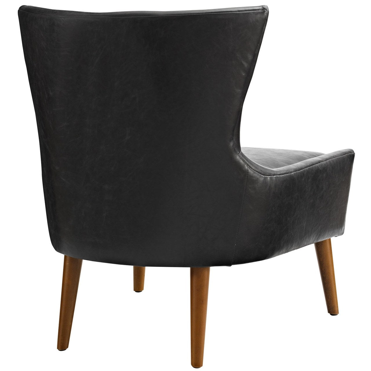Keen Upholstered Vinyl Armchair, Black, Faux Leather 11458
