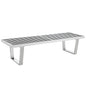 Sauna 5' Stainless Steel Bench in Silver