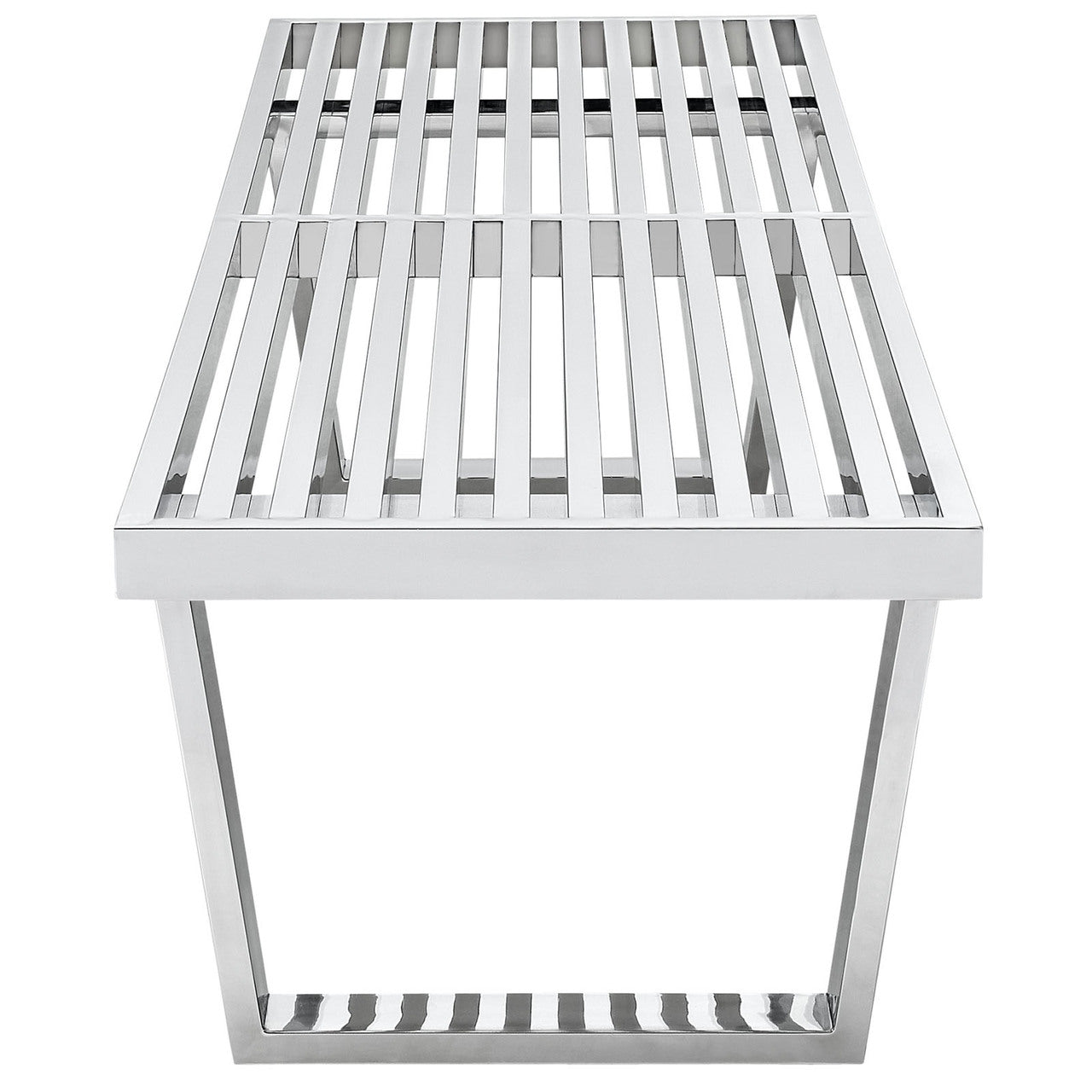 Sauna 5' Stainless Steel Bench in Silver