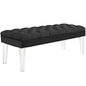 Valet Velvet Bench, Black, Fabric 11464