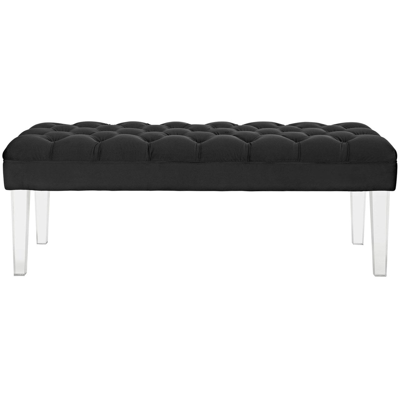 Valet Velvet Bench, Black, Fabric 11464