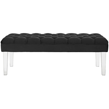 Valet Velvet Bench, Black, Fabric 11464