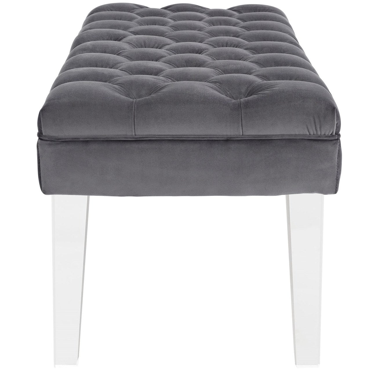 Valet Velvet Bench, Grey, Fabric 11465