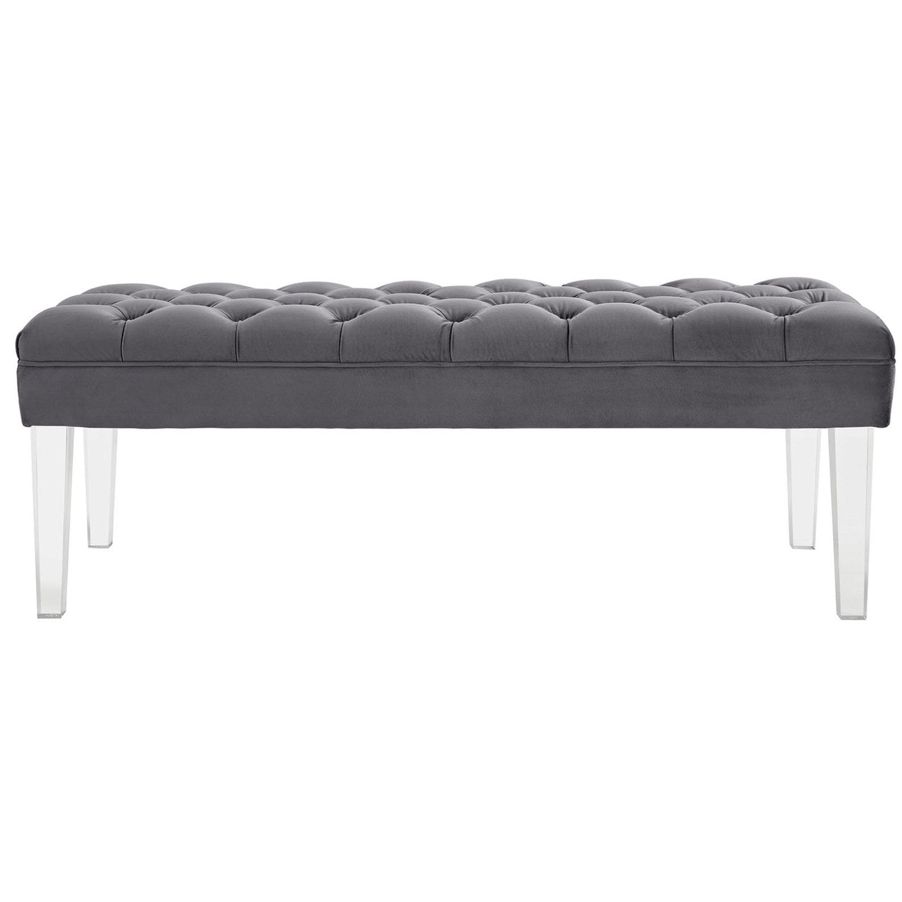 Valet Velvet Bench, Grey, Fabric 11465