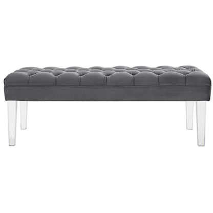 Valet Velvet Bench, Grey, Fabric 11465
